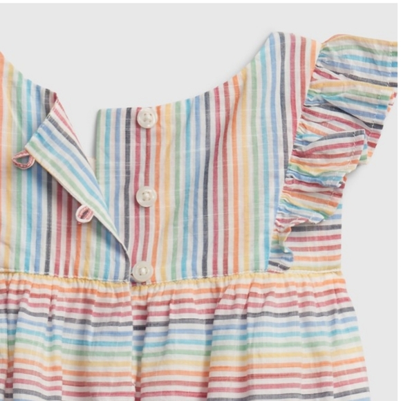 NWT GAP KIDS Rainbow Stripe Dress - Picture 2 of 9